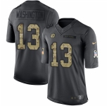 Men's Nike Pittsburgh Steelers #13 James Washington Limited Black 2016 Salute to Service NFL Jersey