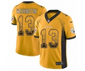 Men's Nike Pittsburgh Steelers #13 James Washington Limited Gold Rush Drift Fashion NFL Jersey