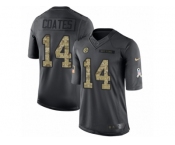 Men's Nike Pittsburgh Steelers #14 Sammie Coates Limited Black 2016 Salute to Service NFL Jersey