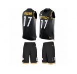 Men's Nike Pittsburgh Steelers #17 Joe Gilliam Limited Black Tank Top Suit NFL Jersey