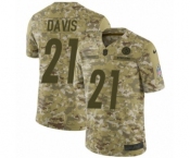 Men's Nike Pittsburgh Steelers #21 Sean Davis Limited Camo 2018 Salute to Service NFL Jersey