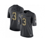 Men's Nike Pittsburgh Steelers #3 Landry Jones Limited Black 2016 Salute to Service NFL Jersey