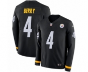 Men's Nike Pittsburgh Steelers #4 Jordan Berry Limited Black Therma Long Sleeve NFL Jersey