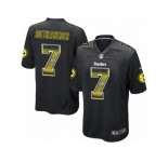 Men's Nike Pittsburgh Steelers #7 Ben Roethlisberger Limited Black Strobe NFL Jersey