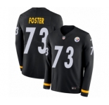 Men's Nike Pittsburgh Steelers #73 Ramon Foster Limited Black Therma Long Sleeve NFL Jersey