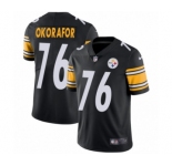Men's Nike Pittsburgh Steelers #76 Chukwuma Okorafor Black Team Color Vapor Untouchable Limited Player NFL Jersey