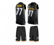 Men's Nike Pittsburgh Steelers #77 Marcus Gilbert Limited Black Tank Top Suit NFL Jersey