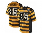 Men's Nike Pittsburgh Steelers #85 Xavier Grimble Limited Yellow Black Alternate 80TH Anniversary Throwback NFL Jersey