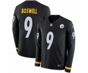 Men's Nike Pittsburgh Steelers #9 Chris Boswell Limited Black Therma Long Sleeve NFL Jersey