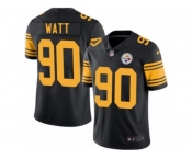 Men's Nike Pittsburgh Steelers #90 T. J. Watt Limited Black Rush NFL Jersey