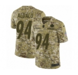 Men's Nike Pittsburgh Steelers #94 Tyson Alualu Limited Camo 2018 Salute to Service NFL Jersey
