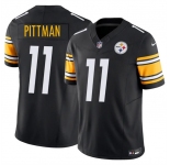 Men's Pittsburgh Steelers #11 Michael Pittman Jr Black 2025 F.U.S.E. Vapor Limited Stitched Football Jersey