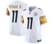 Men's Pittsburgh Steelers #11 Michael Pittman Jr. White F.U.S.E. Vapor Limited Football Stitched Jersey