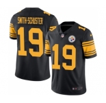 Men's Pittsburgh Steelers #19 JuJu Smith-Schuster Limited Black Rush Vapor Untouchable Football Jersey