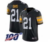Men's Pittsburgh Steelers #21 Sean Davis Black Alternate Vapor Untouchable Limited Player 100th Season Football Jersey