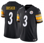 Men's Pittsburgh Steelers #3 Jaquan Brisker Black 2025 F.U.S.E. Vapor Limited Stitched Football Jersey