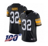 Men's Pittsburgh Steelers #32 Franco Harris Black Alternate Vapor Untouchable Limited Player 100th Season Football Jersey