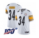 Men's Pittsburgh Steelers #34 Terrell Edmunds White Vapor Untouchable Limited Player 100th Season Football Jersey