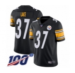 Men's Pittsburgh Steelers #37 Carnell Lake Black Team Color Vapor Untouchable Limited Player 100th Season Football Jersey