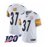 Men's Pittsburgh Steelers #37 Carnell Lake White Vapor Untouchable Limited Player 100th Season Football Jersey