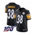 Men's Pittsburgh Steelers #38 Jaylen Samuels Black Team Color Vapor Untouchable Limited Player 100th Season Football Jersey
