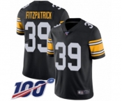 Men's Pittsburgh Steelers #39 Minkah Fitzpatrick Black Alternate Vapor Untouchable Limited Player 100th Season Football Jersey