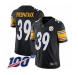 Men's Pittsburgh Steelers #39 Minkah Fitzpatrick Black Team Color Vapor Untouchable Limited Player 100th Season Football Jersey