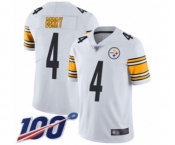 Men's Pittsburgh Steelers #4 Jordan Berry White Vapor Untouchable Limited Player 100th Season Football Jersey