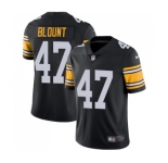 Men's Pittsburgh Steelers #47 Mel Blount Black Alternate Vapor Untouchable Limited Player Football Jersey