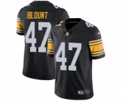 Men's Pittsburgh Steelers #47 Mel Blount Black Alternate Vapor Untouchable Limited Player Football Jersey