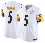 Men's Pittsburgh Steelers #5 Jalen Ramsey White 2025 F.U.S.E. Vapor Limited Football Stitched Jersey