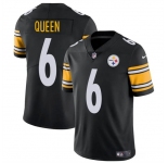 Men's Pittsburgh Steelers #6 Patrick Queen Black Vapor Untouchable Limited Football Stitched Jersey