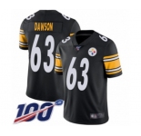 Men's Pittsburgh Steelers #63 Dermontti Dawson Black Team Color Vapor Untouchable Limited Player 100th Season Football Jersey
