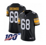 Men's Pittsburgh Steelers #68 L.C. Greenwood Black Alternate Vapor Untouchable Limited Player 100th Season Football Jersey