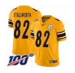 Men's Pittsburgh Steelers #82 John Stallworth Limited Gold Inverted Legend 100th Season Football Jersey