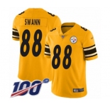 Men's Pittsburgh Steelers #88 Lynn Swann Limited Gold Inverted Legend 100th Season Football Jersey