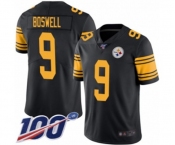 Men's Pittsburgh Steelers #9 Chris Boswell Limited Black Rush Vapor Untouchable 100th Season Football Jersey