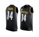 Nike Pittsburgh Steelers #14 Sammie Coates Black Team Color Men's Stitched NFL Limited Tank Top Jersey