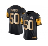 Nike Pittsburgh Steelers #50 Ryan Shazier Black Men Stitched NFL Limited Gold Rush Jersey