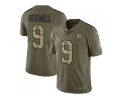 Nike Pittsburgh Steelers #9 Chris Boswell Olive Camo Men Stitched NFL Limited 2017 Salute To Service Jersey