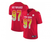 Nike Pittsburgh Steelers #97 Cameron Heyward Red Men Stitched NFL Limited AFC 2018 Pro Bowl Jersey