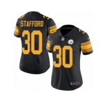 Women Nike Pittsburgh Steelers #30 Daimion Stafford Limited Black Rush Vapor Untouchable NFL Jersey