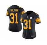 Women Nike Pittsburgh Steelers #31 Mike Hilton Limited Black Rush Vapor Untouchable NFL Jersey