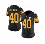 Women Nike Pittsburgh Steelers #40 Mike Hilton Limited Black Rush Vapor Untouchable NFL Jersey