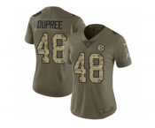 Women Nike Pittsburgh Steelers #48 Bud Dupree Limited Olive Camo 2017 Salute to Service NFL Jersey