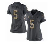 Women Nike Pittsburgh Steelers #5 Joshua Dobbs Limited Black 2016 Salute to Service NFL Jersey