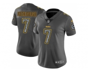 Women Nike Pittsburgh Steelers #7 Ben Roethlisberger Gray Static NFL Vapor Untouchable Limited Jersey