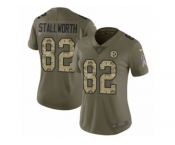 Women Nike Pittsburgh Steelers #82 John Stallworth Limited Olive Camo 2017 Salute to Service NFL Jersey