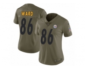Women Nike Pittsburgh Steelers #86 Hines Ward Limited Olive 2017 Salute to Service NFL Jersey