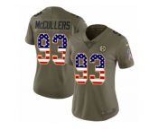 Women Nike Pittsburgh Steelers #93 Dan McCullers Limited Olive USA Flag 2017 Salute to Service NFL Jersey
